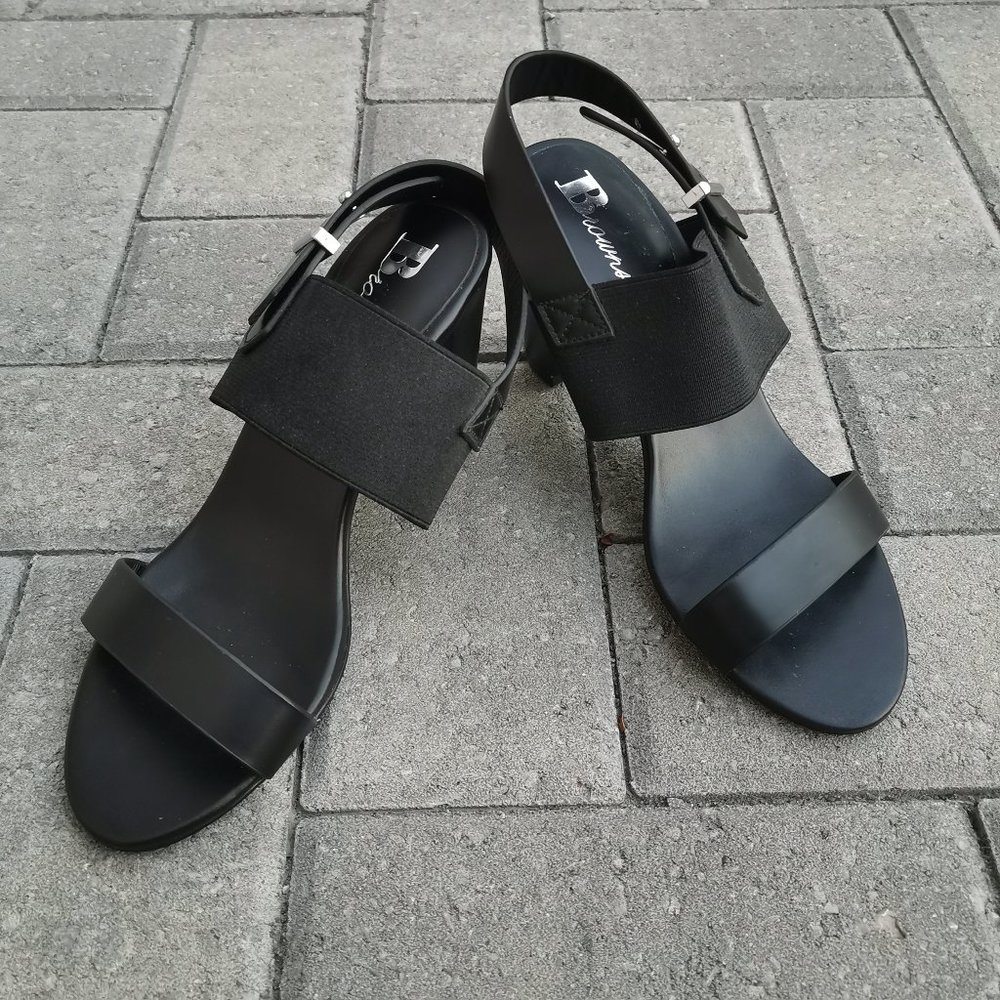 Brown's Black Heeled Sandals